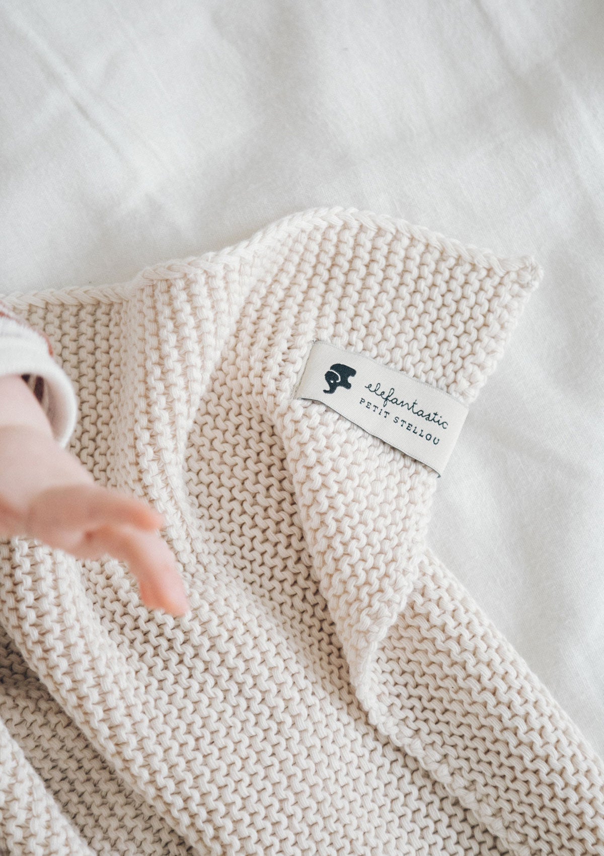 Baby Strickdecke offwhite