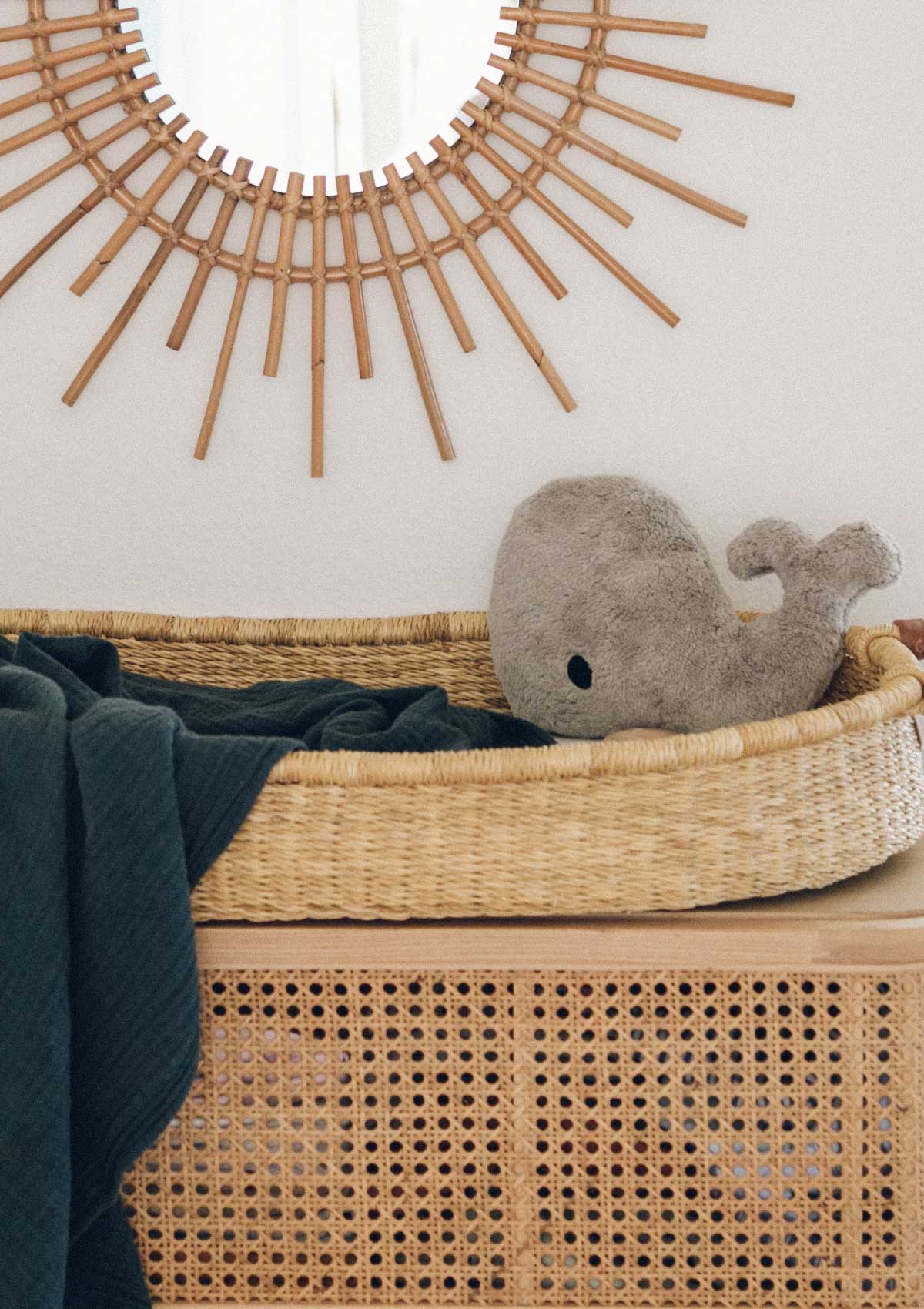 Baby Spieluhr Wal grau Kuscheltier