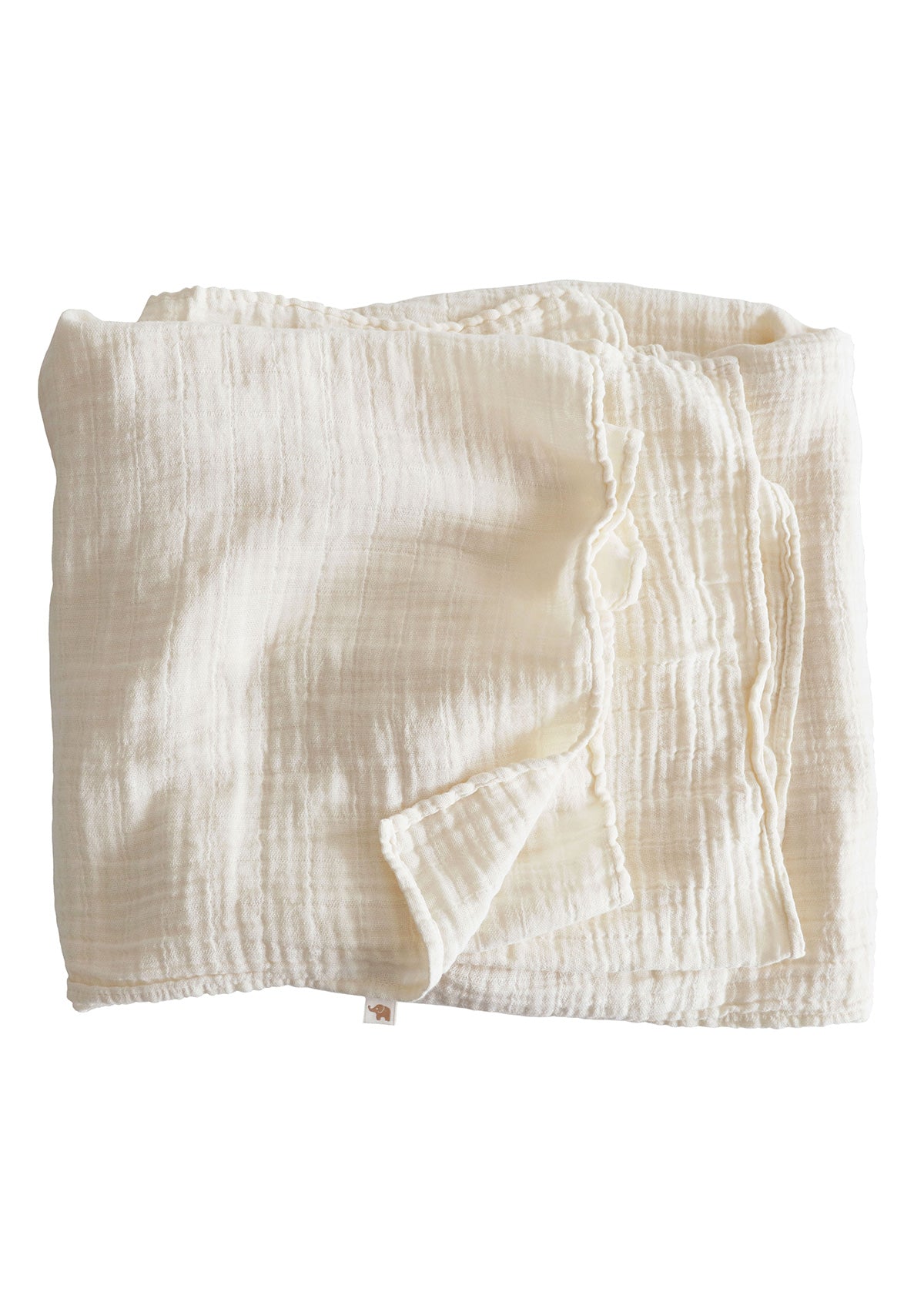 Petit Stellou NOOSHI Blanket Musselintuch gross Farbe Milk weiss