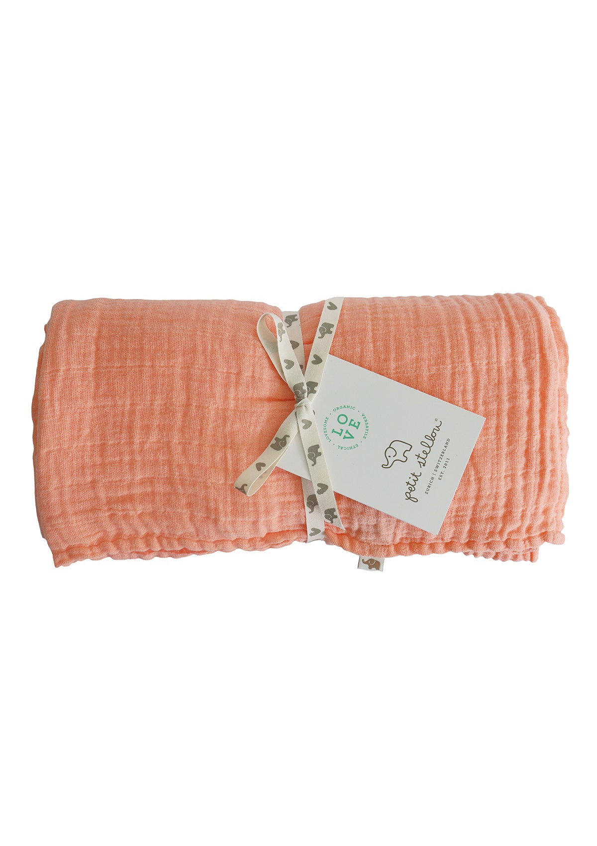 Petit Stellou NOOSHI Blanket Peach orange-rosa