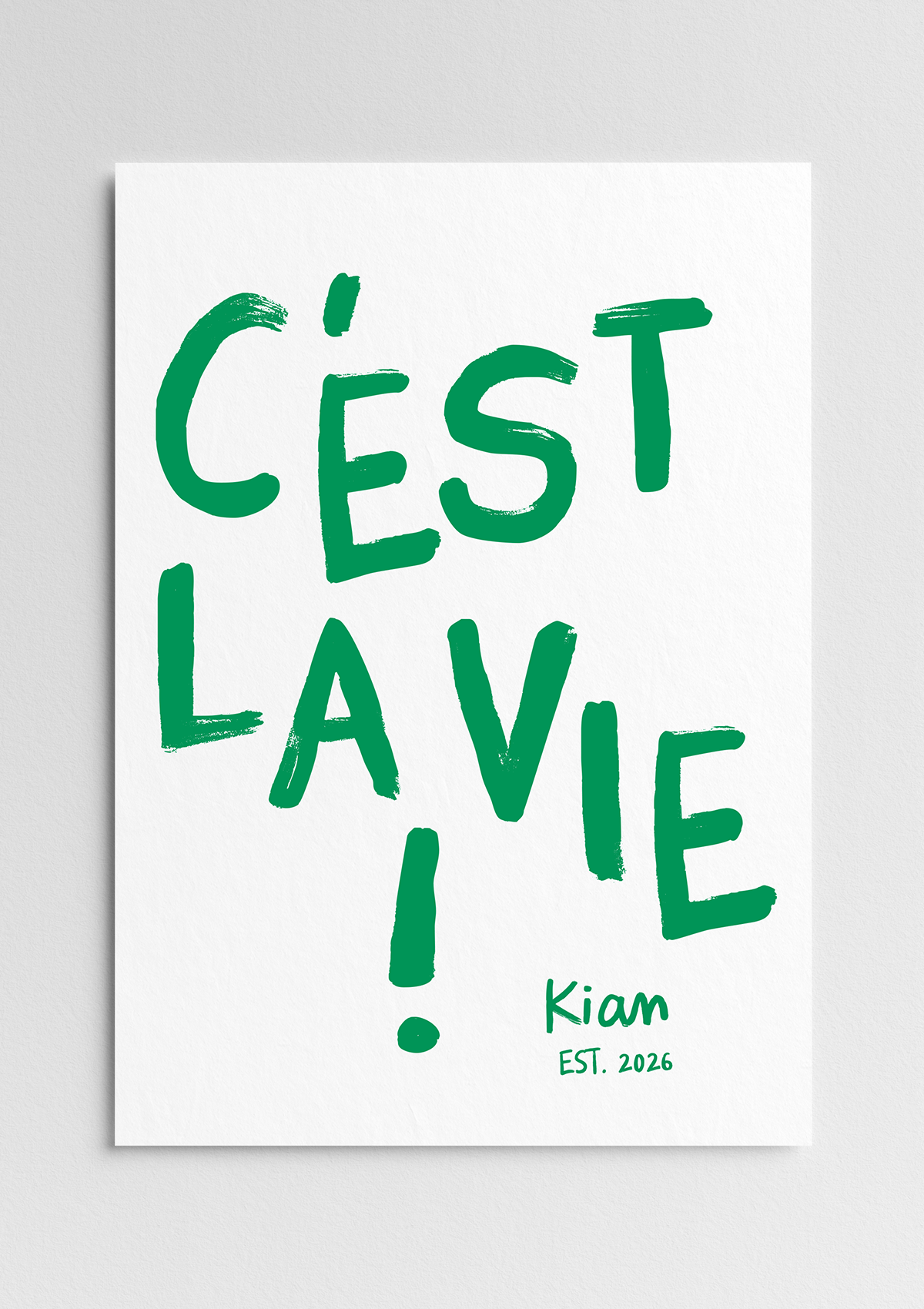 ART PRINT c'est la vie !