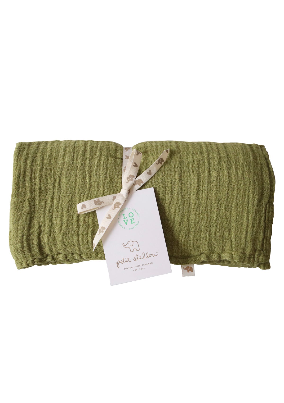 petit stellou nooshi blanket olive