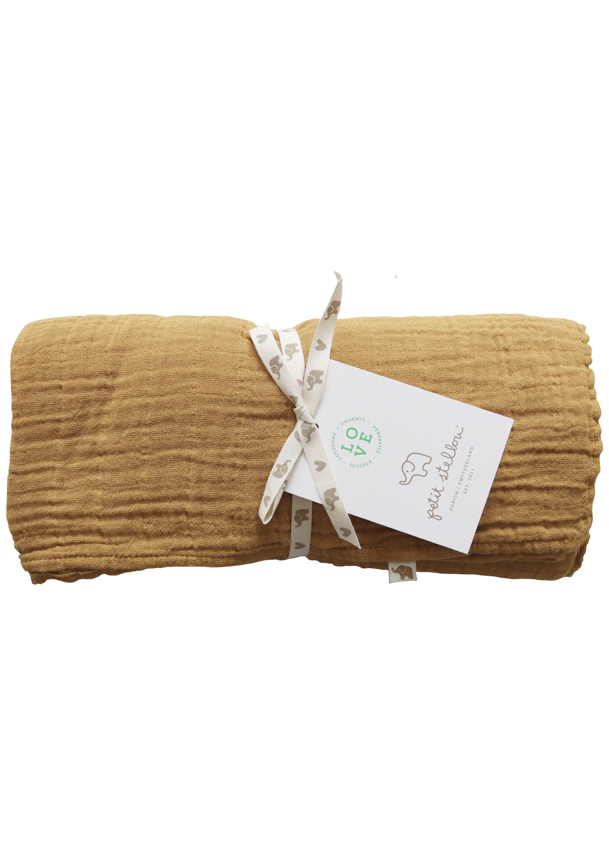 petit stellou nooshi blanket peanut